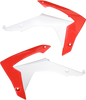 Acerbis Radiator Shrouds - White/Red 2314371030