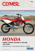 Clymer Manual - Honda Xr80R '92-'09 Cm222