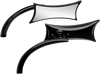 Arlen Ness Mirror - Micro - Four-Point - Side View - Rectangle - Black - Right 13-419