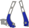 Acerbis X-Grip Frame Guards - Silver/Blue - Yz 125/125X/250/250X 2464741404