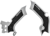 Acerbis X-Grip Frame Guards - Silver/Black - Kx 250/450 2742601015
