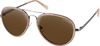 Bobster Goose Sunglasses - Gloss Clear Blush Gunmetal - Brown Hd Silver Mirror Bgse102Hd