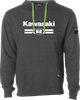 Factory Effex Kawasaki Sixty Two Pullover Hoodie - Heather Charcoal - Medium 27-88102