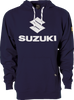 Factory Effex Suzuki Vertical Pullover Hoodie - Navy - Large 26-88404