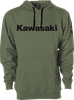 Factory Effex Kawasaki Squad Pullover Hoodie - Army Green - Large 26-88104