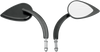 Drag Specialties Mirror - Tear Drop - Black - Long Stem