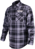 Throttle Threads Drag Specialties Long-Sleeve Flannel Shirt - Gray/Black - Small Drg27S68Gysr