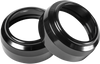 Performance Machine (Pm) Fork Dust Caps - 49 Mm - Black Anodized 0208-2181-B