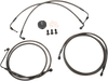 La Choppers Brake Lines - 18" - 20" Ape Hanger Handlebars - Midnight La-8050B19M