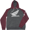 Factory Effex Honda Wing Hoodie - Charcoal/Burgundy - 2Xl 22-88318