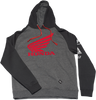 Factory Effex Honda Wing Hoodie - Black/Charcoal - 2Xl 22-88308