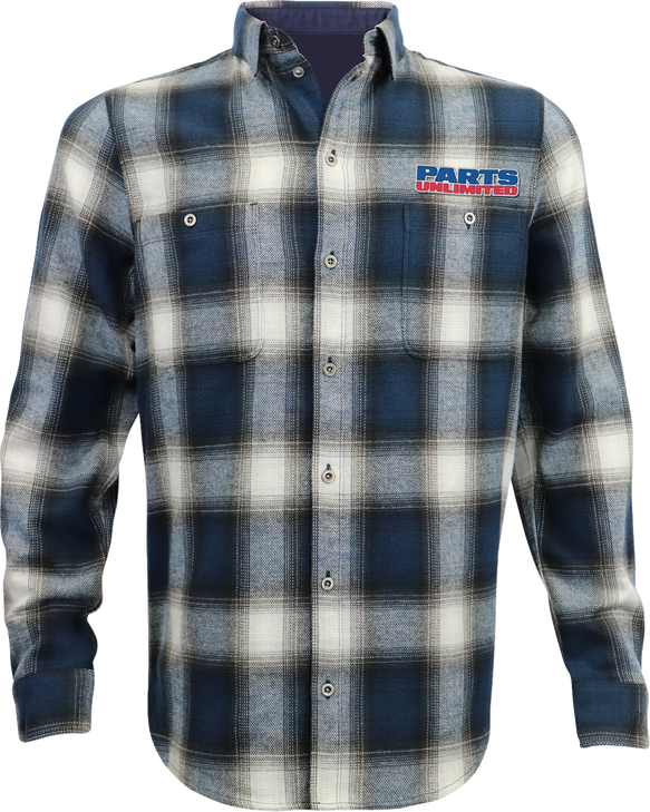 Throttle Threads Parts Unlimited Flannel 25 Shirt - Blue/Black - 3Xl Psu39St61Bl3R