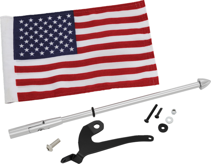 Show Chrome Folding Flag Pole - Left - Chrome - Can-Am Rt 41-203L