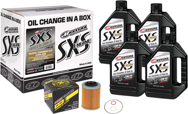 Maxima Racing Oil Sxs Synthetic Oil Change Kit - Can-Am - 5W-40 90-469013-Ca