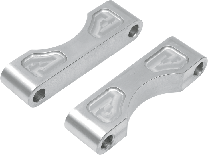 Klock Werks Hugger Front Fender Mounting Blocks - For 21" Wheels - Satin Kwfs-01-0102