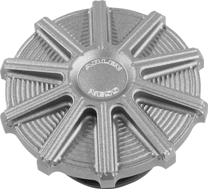Arlen Ness Vented Gas Cap - 10 Gauge - Titanium 701-007