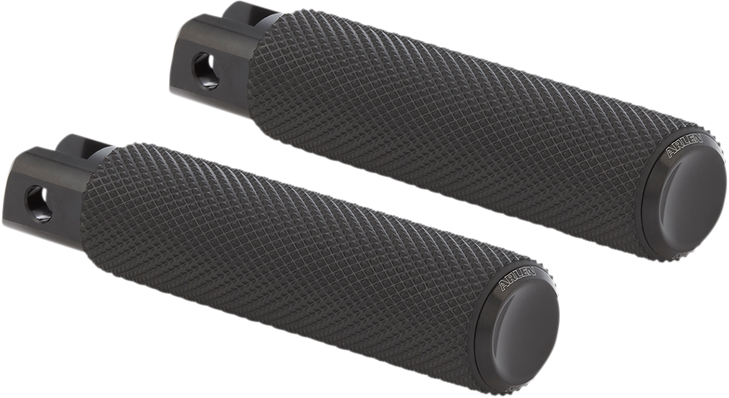 Arlen Ness Passenger Knurled Footpegs - Black - Fl/Fx '18-'23 07-943