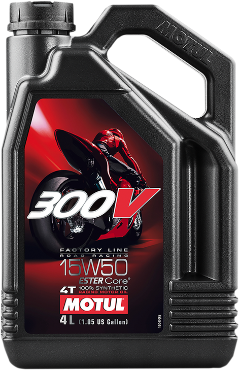 Motul 300V Synthetic Ester Oil - 15W-50 - 4L 104129
