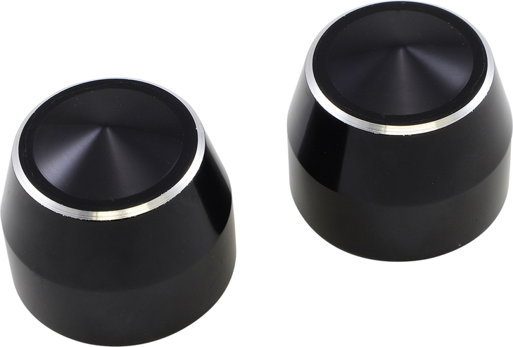Accutronix Axle Caps - Black - Elite - 25 Mm Tac102-En