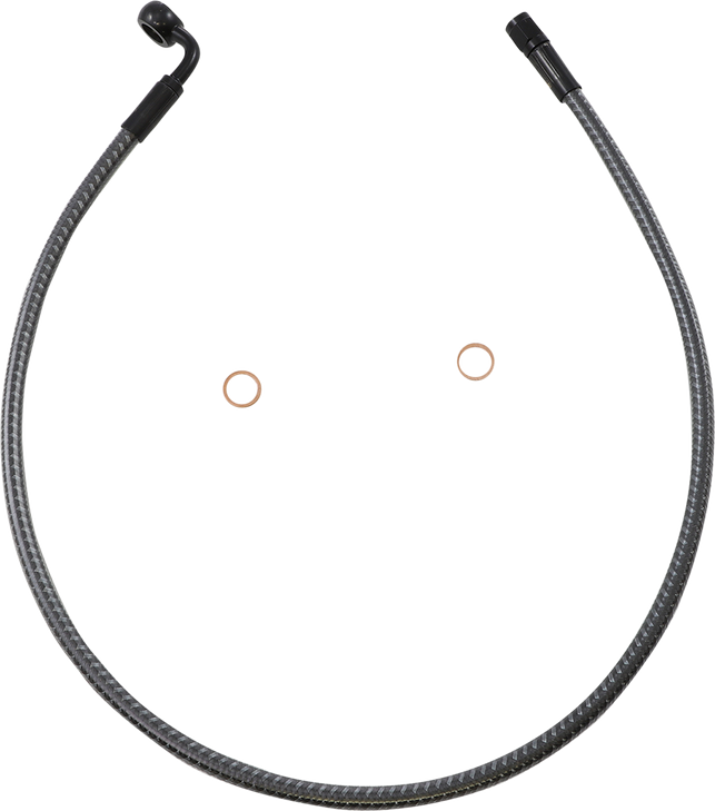 Magnum Shielding Brake Line - Front - 10 Mm - 90 - 28" - Karbonfibr As77228