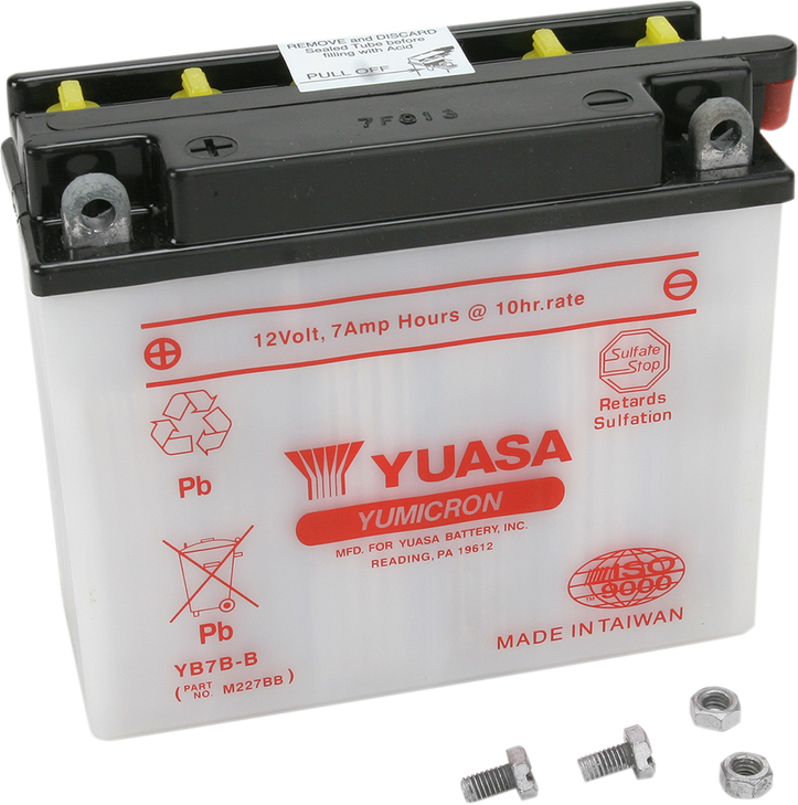 Yuasa Battery - Yb7B-B Yuam227Bb