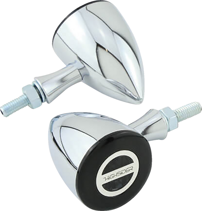 Highsider Run/Turn Signal - Bullet - Chrome 204-349