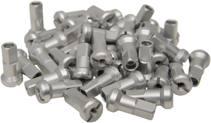 Moose Racing Spoke Nipples - Mx1 - Silver - 9 Gauge - Set 24-900