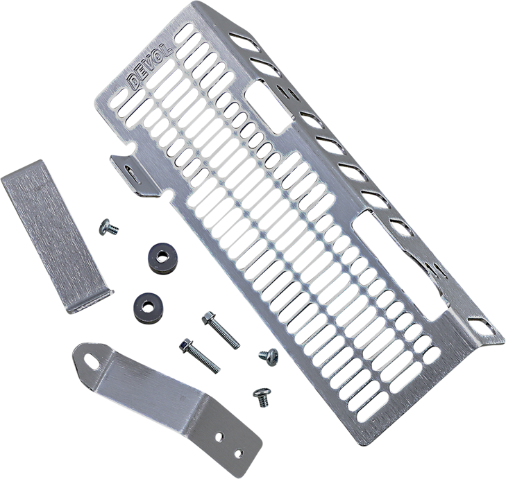 Devol Radiator Guard - Brushed Aluminum - Honda 0101-1101