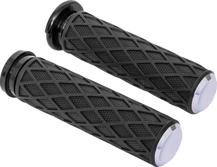 Arlen Ness Grips - Diamond - Cable - Chrome 500-005