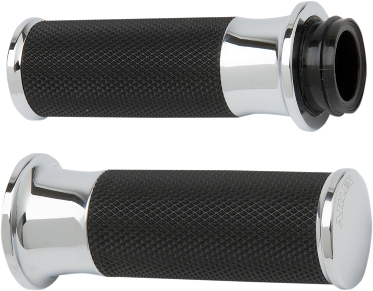 Arlen Ness Grips - Smoothie - Tbw - Chrome 07-322