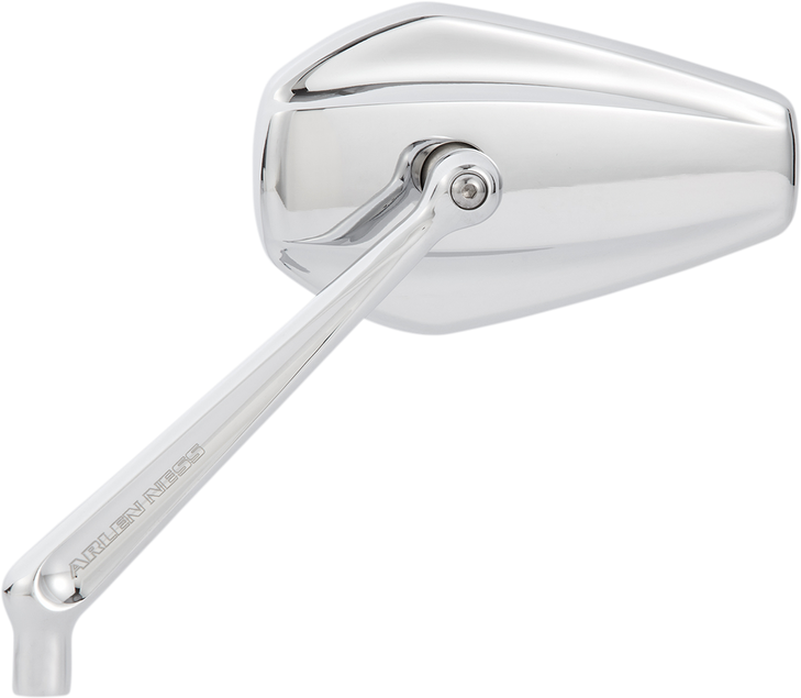 Arlen Ness Mirror - Mini/Stocker - Side View - Hexagon - Chrome - Right 13-159