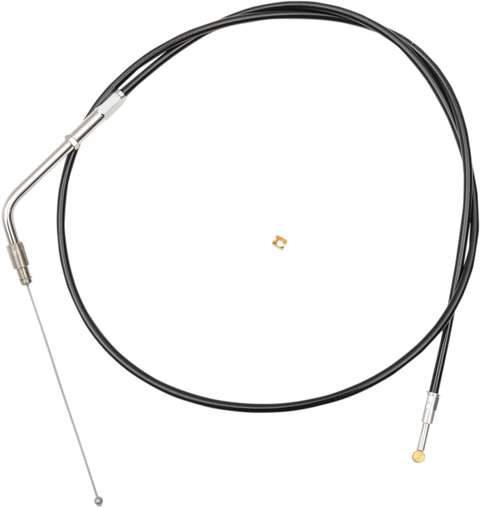 La Choppers Black Vinyl Braided Handlebar Throttle Cable - 12" - 14" La-8320Th13B