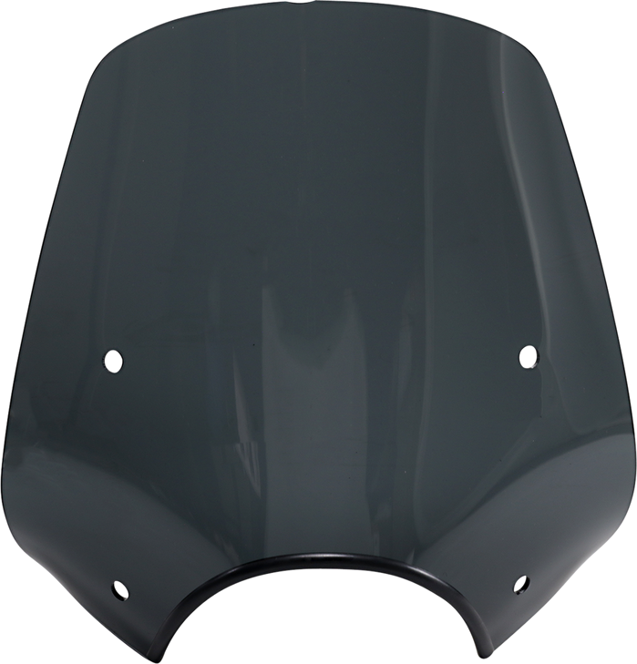 Memphis Shades Pop Top Windshield - 9" Headlight Cut Out - Dark Black Smoke Mep55210