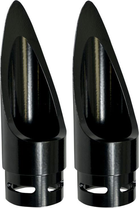 Baron Family Jewel Exhaust Tip - Black - Scalloped Ba-1100-01B