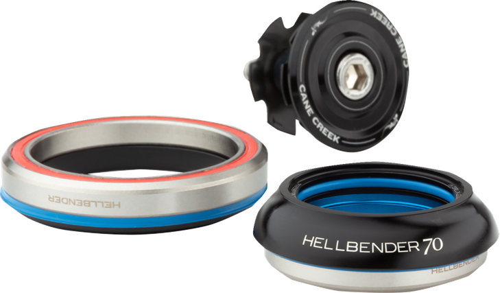 Cane Creek Cycling Components Hellbender 70 Headset - Complete - Is41/28.6/H9 - Is52/40 - Black Baa1188K