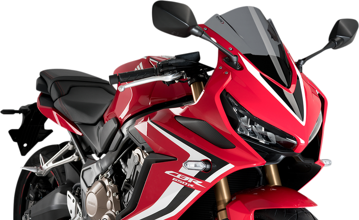 Puig Hi-Tech Parts Race Windscreen - 13-1/4" - Dark Smoke - Cbr650R 3568F