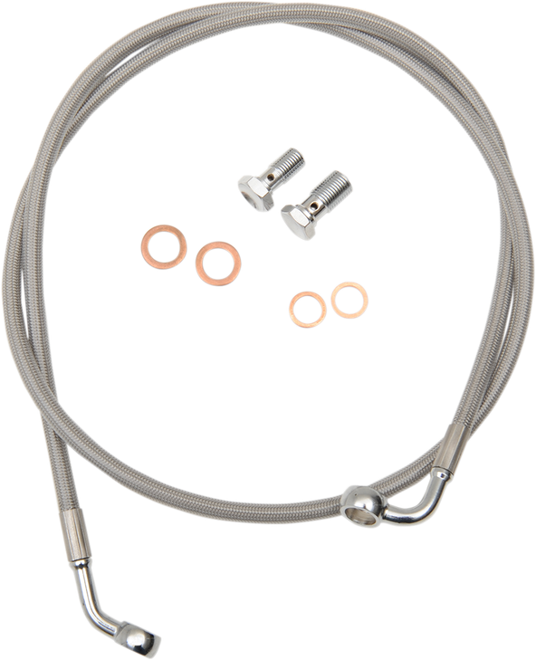 La Choppers Brake Lines - 12" - 14" Ape Hanger Handlebars - Stainless Steel La-8100B13