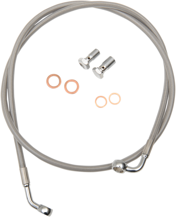La Choppers Brake Lines - 18" - 20" Ape Hanger Handlebars - Stainless Steel La-8100B19