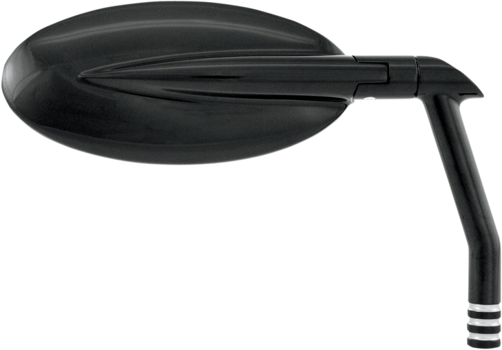 Performance Machine (Pm) Mirror - Vision - Side View - Oval - Black/Contrast Cut - Left/Right 0064-2029-Bm