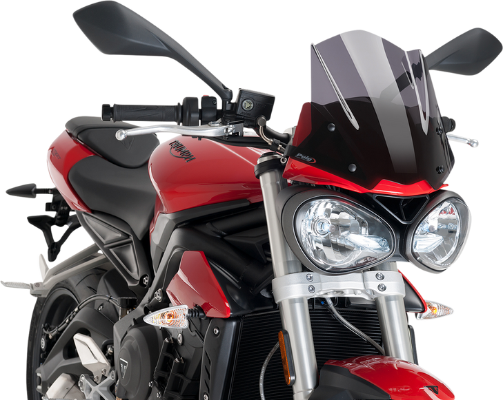 Puig Hi-Tech Parts New Generation Sport - 12-1/4" - Dark Smoke - Street Triple 765 9999F