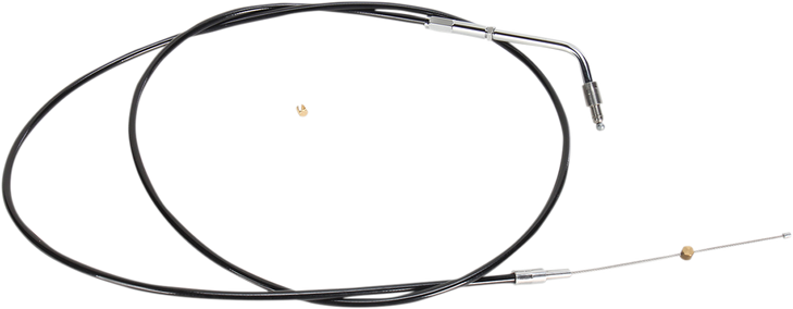 La Choppers Black Vinyl Braided Handlebar Throttle Cable - 12" - 14" La-8005Th13B