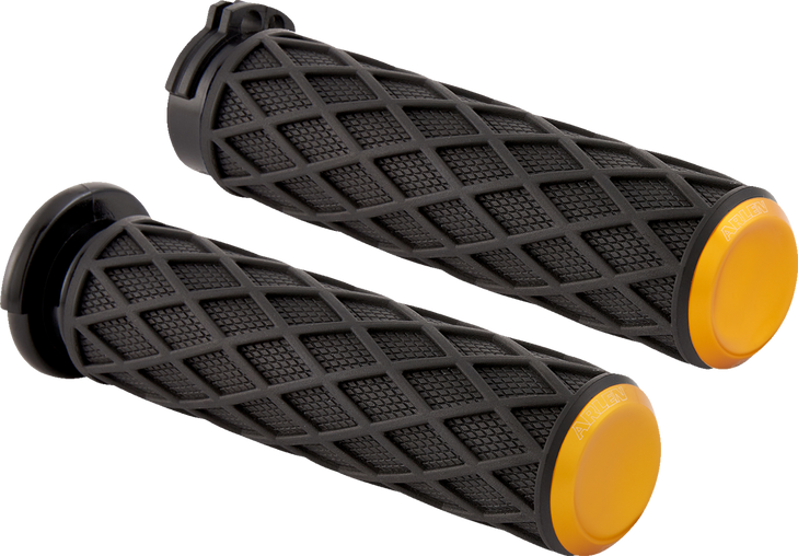 Arlen Ness Grips - Diamond - Cable - Gold 500-014