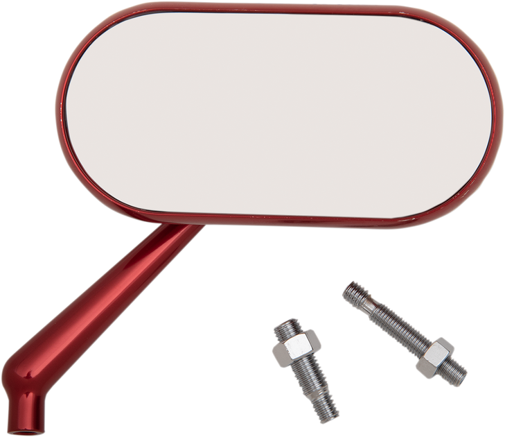 Arlen Ness Mirror - Side View - Oval - Red - Right 13-179