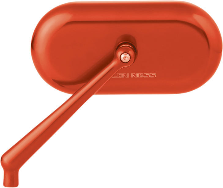 Arlen Ness Mirror - Side View - Oval - Orange - Left 13-185