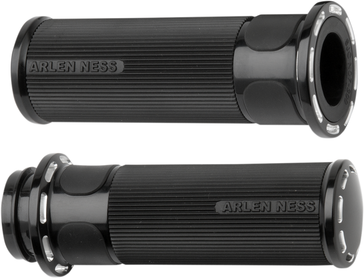 Arlen Ness Grips - Slot Track - Tbw - Black 07-303