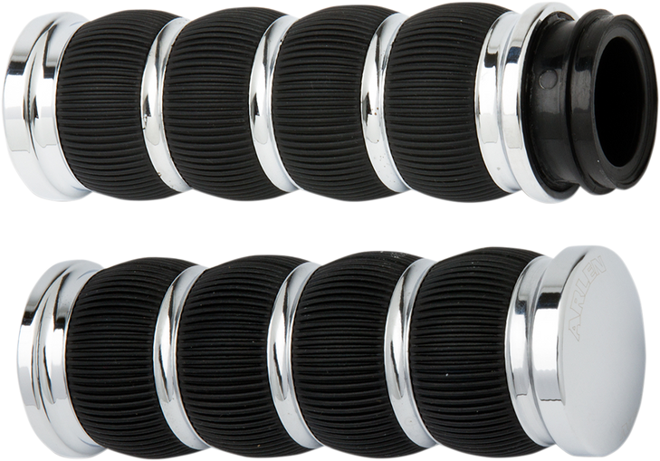 Arlen Ness Grips - Ring Leader - Cable - Chrome 07-312