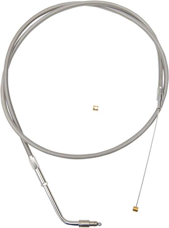 La Choppers Stainless Braided Handlebar Throttle Cable - Mini La-8100Th08