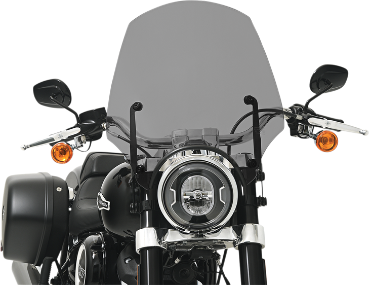 Memphis Shades El Paso Windshield - 17" - 9" Headlight Cutout - Black Smoke Mep5273