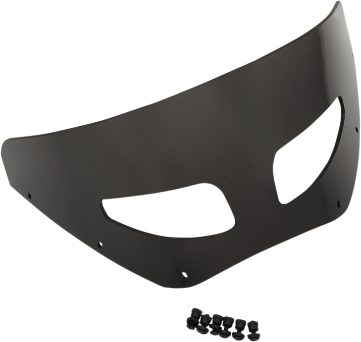 Memphis Shades Road Warrior Windshield - Vented - Dark Black Smoke - 7" Mep87210