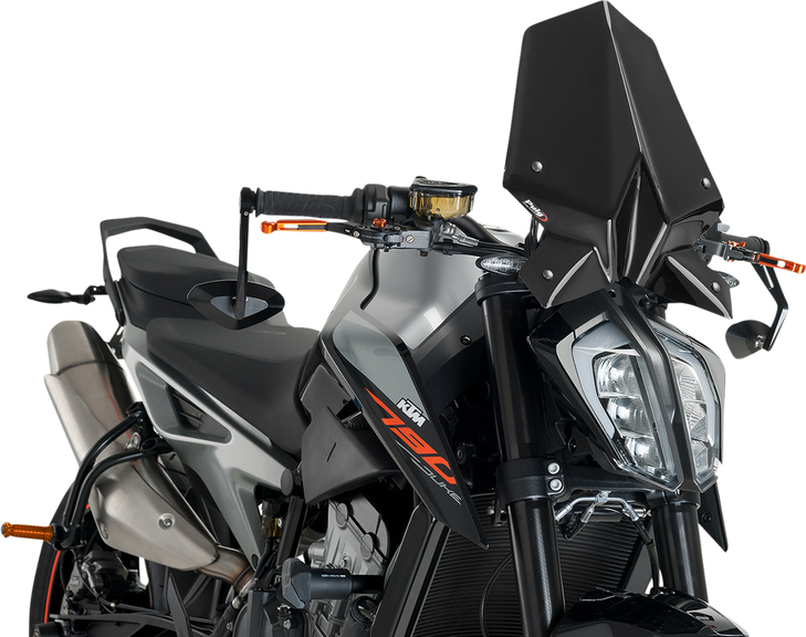 Puig Hi-Tech Parts New Generation Windscreen - 16-1/4" - Black - Ktm 9668N